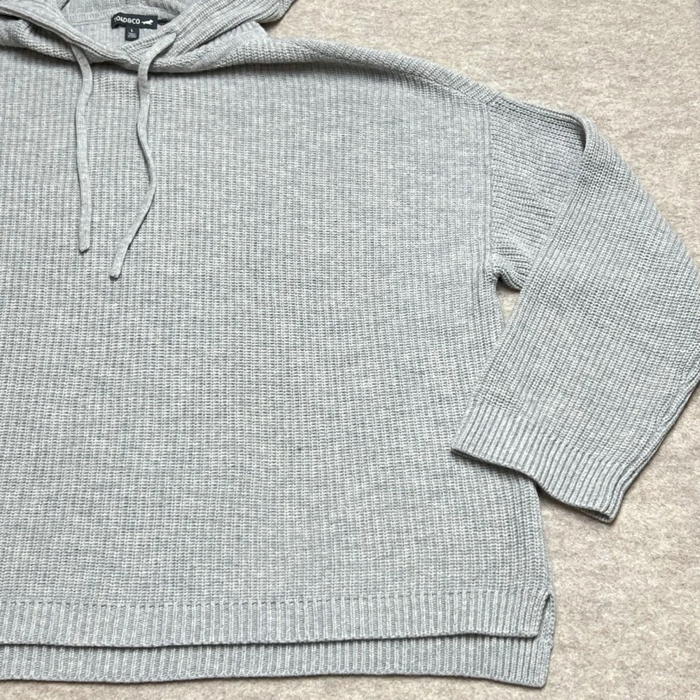 Toad&Co Womens Gray Durawool Knit Hoodie Sweater Large Oversized Wool Blend EUC - Picture 3 of 7